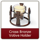 Cross Bronze Votive Holder Item #104A - As sturdy as they are classic.