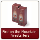 Fire on the Mountain Firestarters - Cinnamon fragranced firestarters.