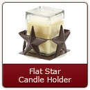 Flat Star Candle Holder Item #107F - Iron Candle Holder