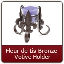 Fleur De Lis Bronze Votive Holder Item #141 - As sturdy as they are classic.