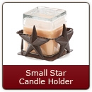 Small Star Candle Holder Item #106F - Iron Candle Holder