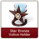 Star Bronze Votive Holder Item #101 - As sturdy as they are classic.