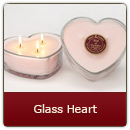 Triple Wick Glass Heart - Triple Wick Glass Heart