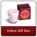 Votive Gift Boxes - Give the gift that says it all! Each box contains a 4 oz. votive in a clear votive glass. Available in all fragrances.