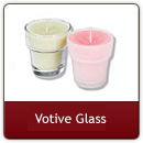 Votive Glass - Clear glass votive holder.