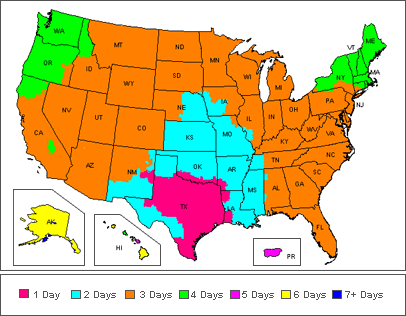 Fed ex shipping map