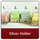 Silver Leaf Candle Holder - Silver Leaf Candle Holder
